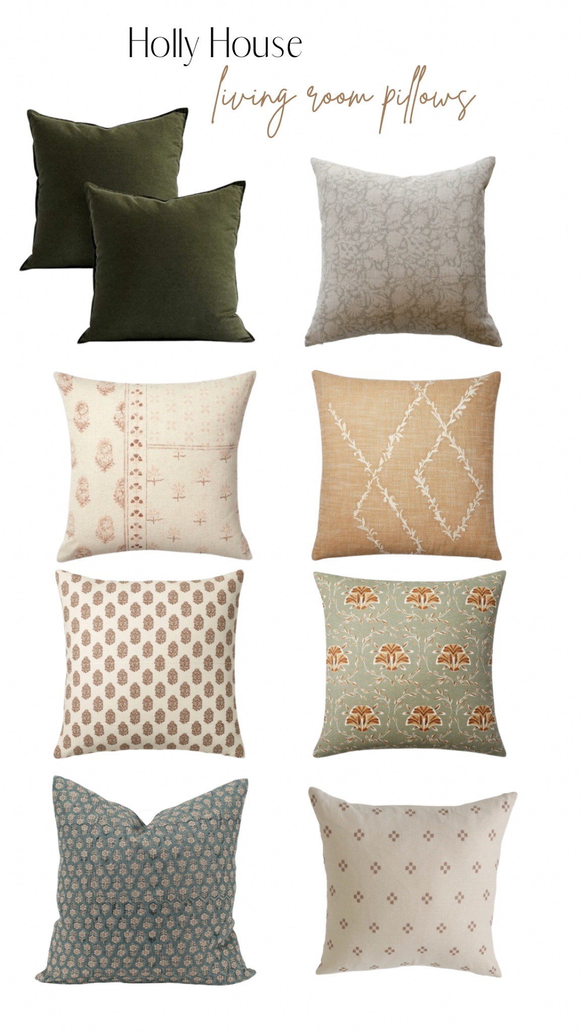 Holly House living room pillows. The pillows and throw blankets change often, with seasons etc. But this collection are some staples we use throughout the whole year 

#LTKhome