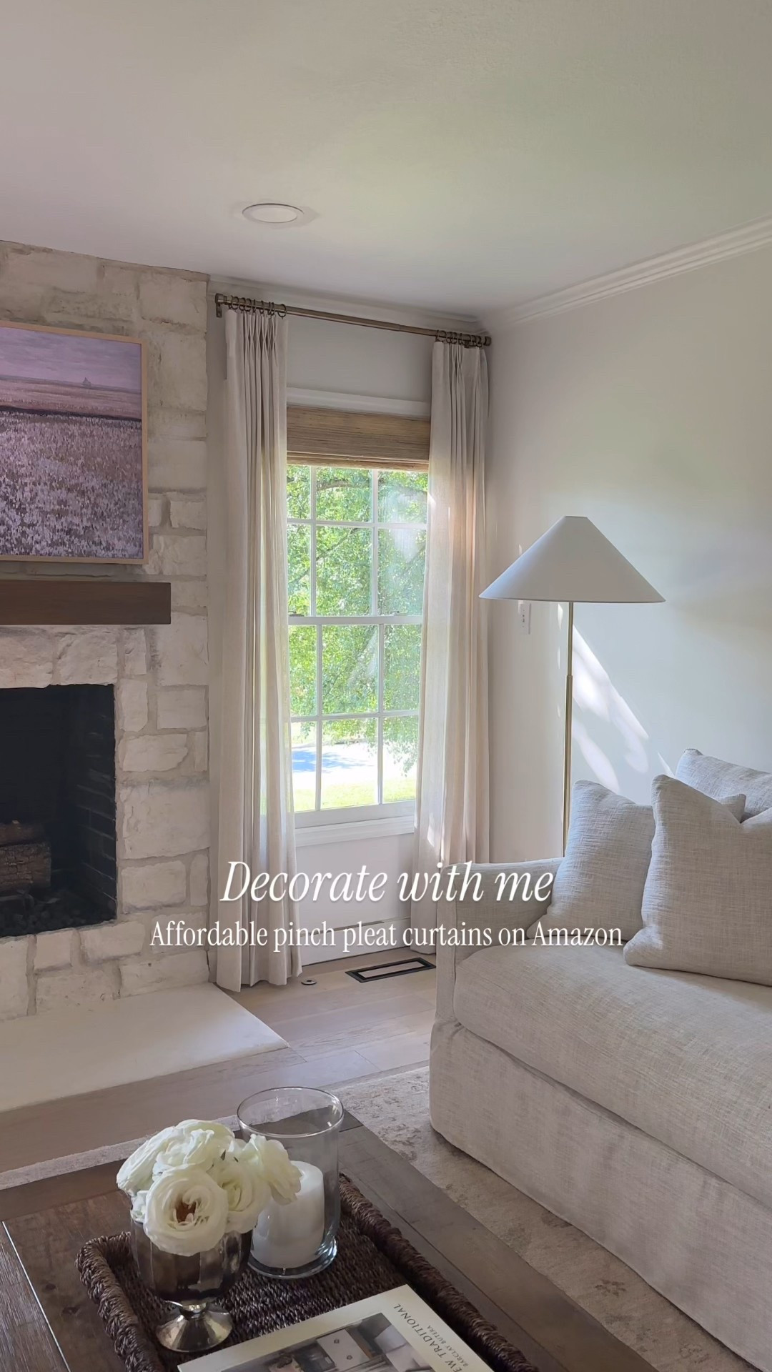 Super affordable and stunning pinch pleated curtains on Amazon! I have the 90in.  ‘Natural’ for my 8ft ceilings 

#LTKHome #LTKFindsUnder100