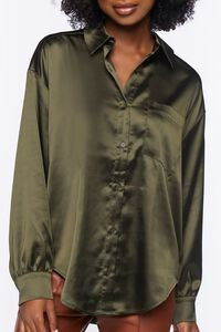 Oversized Satin Shirt | Forever 21 (US)