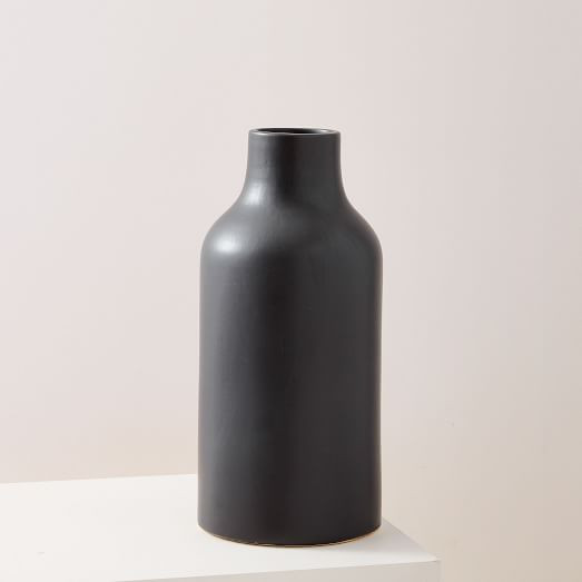 Pure Black Matte Ceramic Vases | West Elm (US)