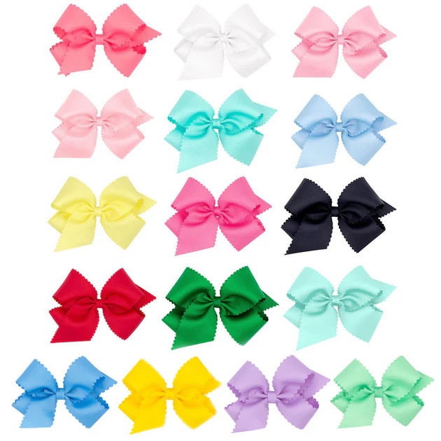 Scalloped Edge Grosgrain Bow | Classic Whimsy