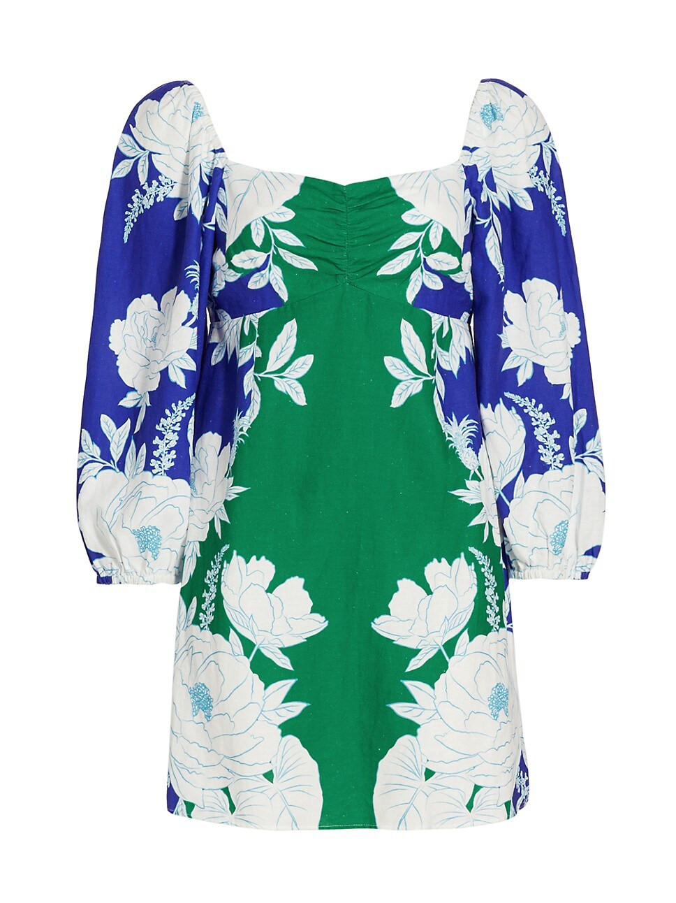 Soft Garden Linen-Blend Minidress | Saks Fifth Avenue