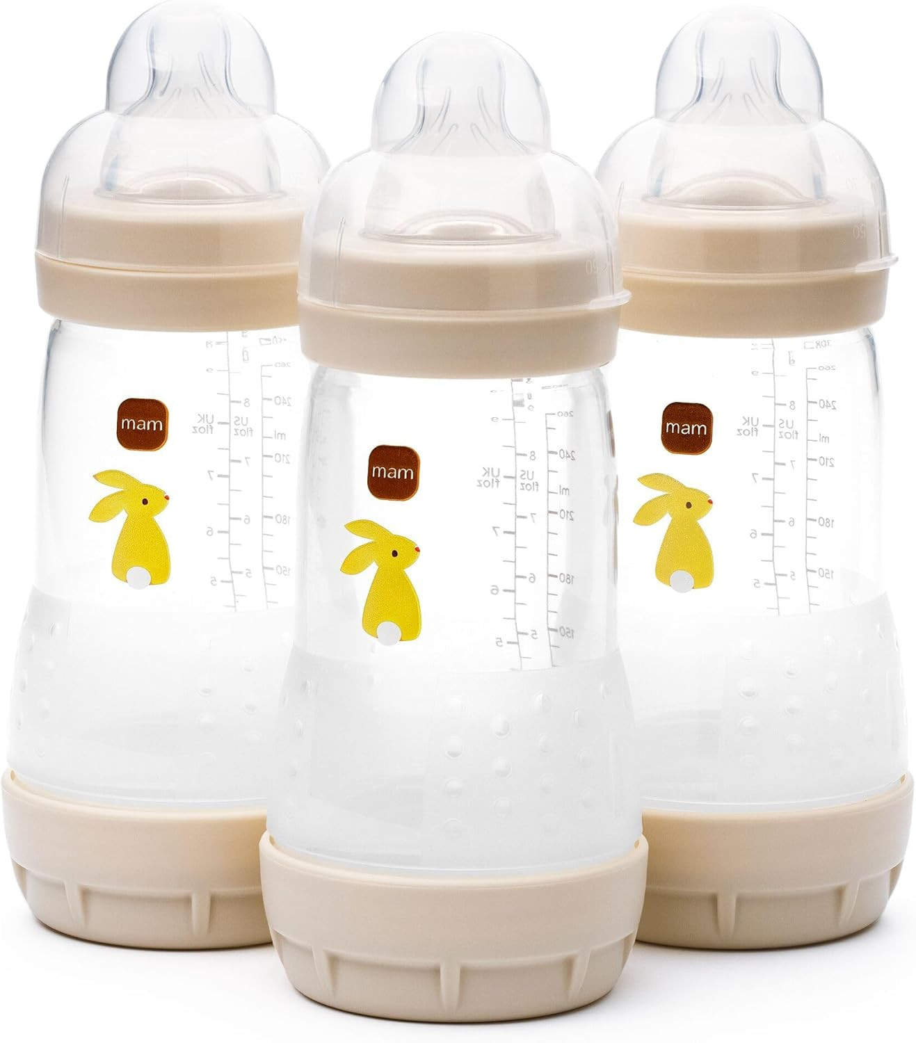 MAM Easy Start Anti-Colic Baby Bottles | 3 Pack (3 x 260) | Self-Sterlising Baby Milk Bottle | Me... | Amazon (UK)