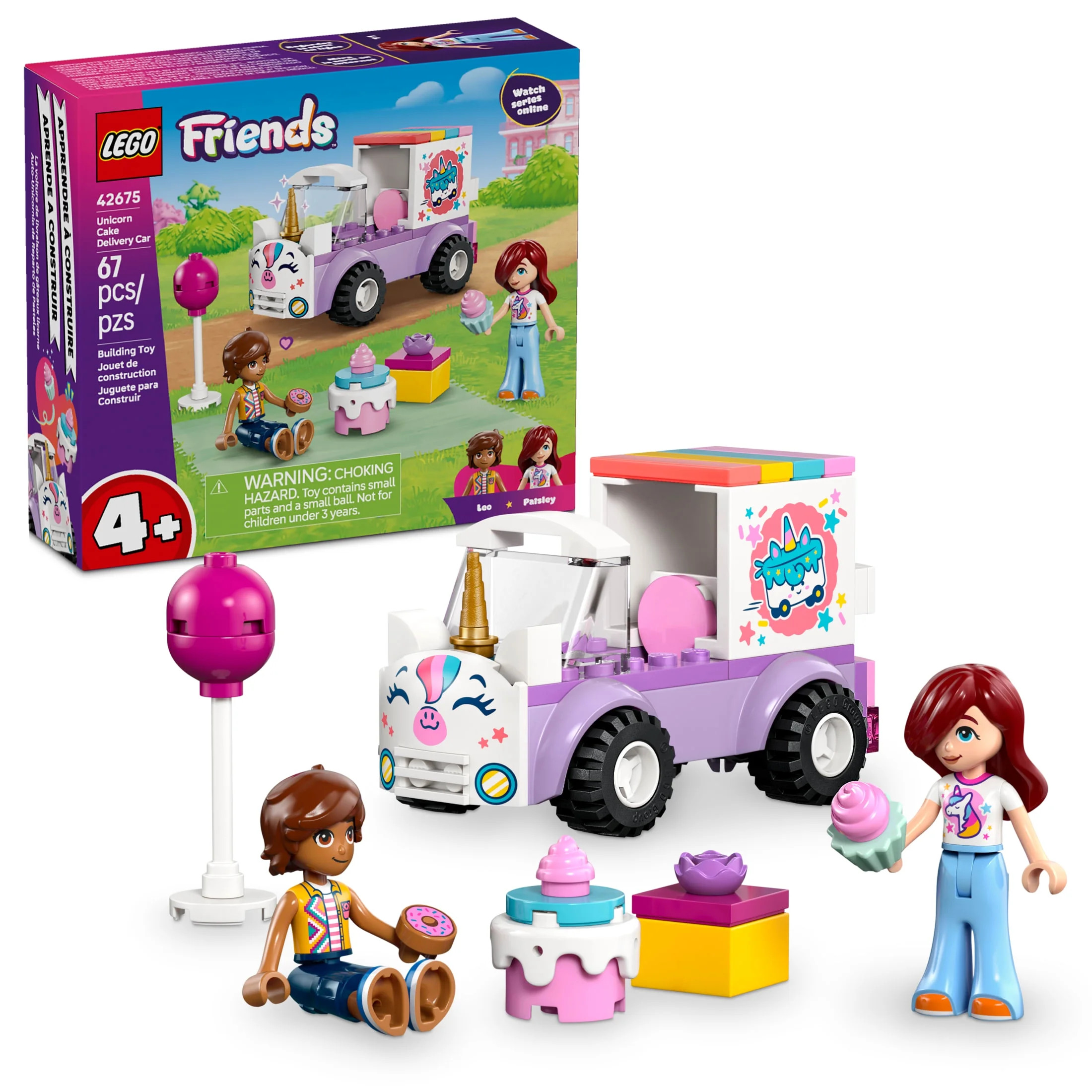 LEGO Friends Unicorn Cake Delivery Car Building Toy for Girls & Boys - Pretend Play Set for Presc... | Walmart (US)