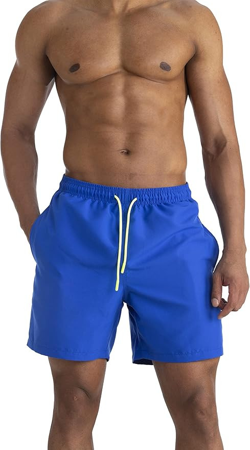Men's Swim Trunks Swimwear Sports Shorts with Pockets | Amazon (US)