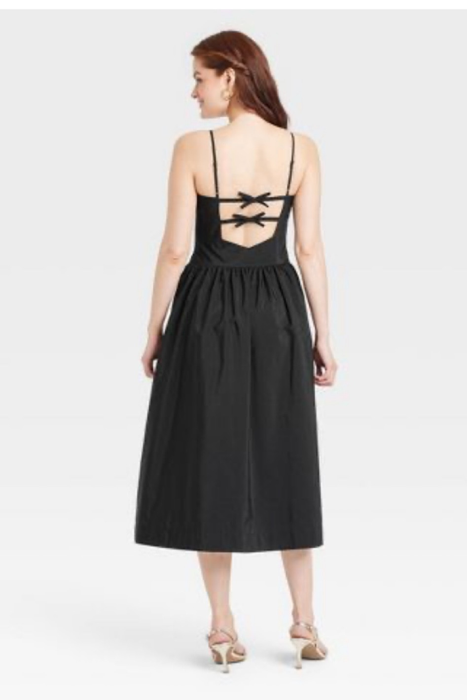 $35 drop waist black midi dress with bow detail 

#LTKFindsUnder50