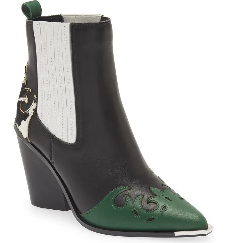 Steve Madden Trim Pointed Toe Western Bootie | Nordstrom | Nordstrom