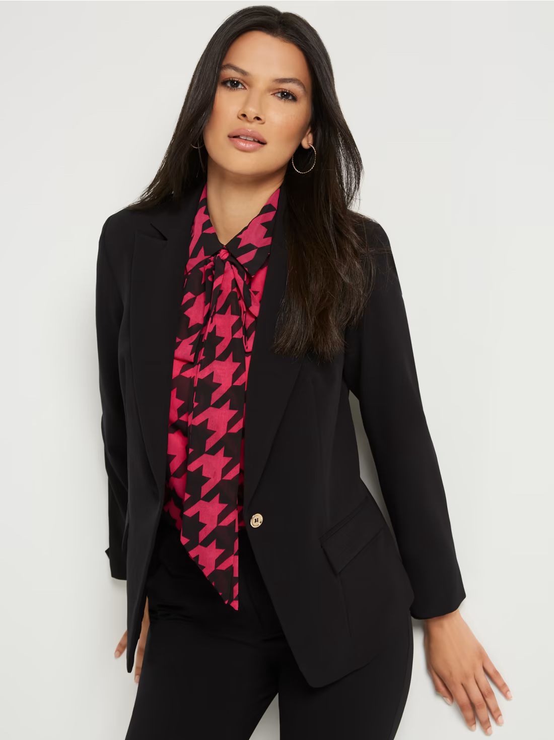Single-Button Tailored Jacket - Essential Stretch - New York & Company | New York & Company