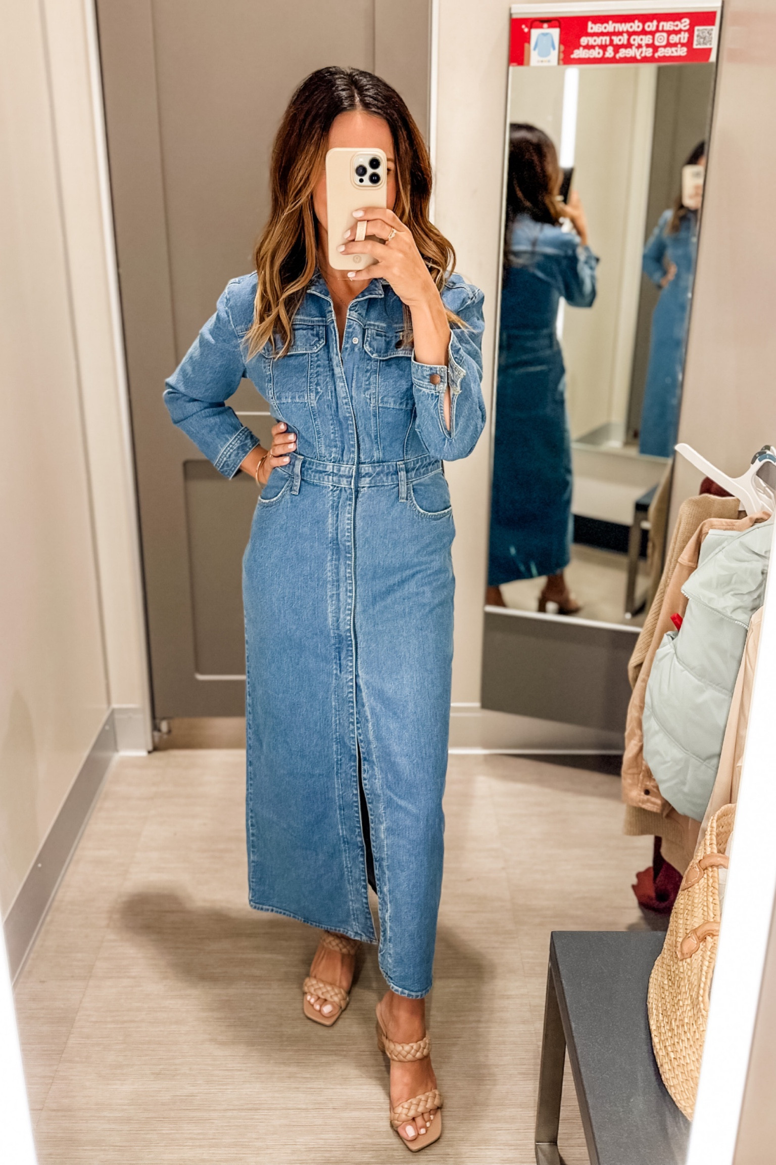 Women s Long Sleeve Denim Maxi curated on LTK
