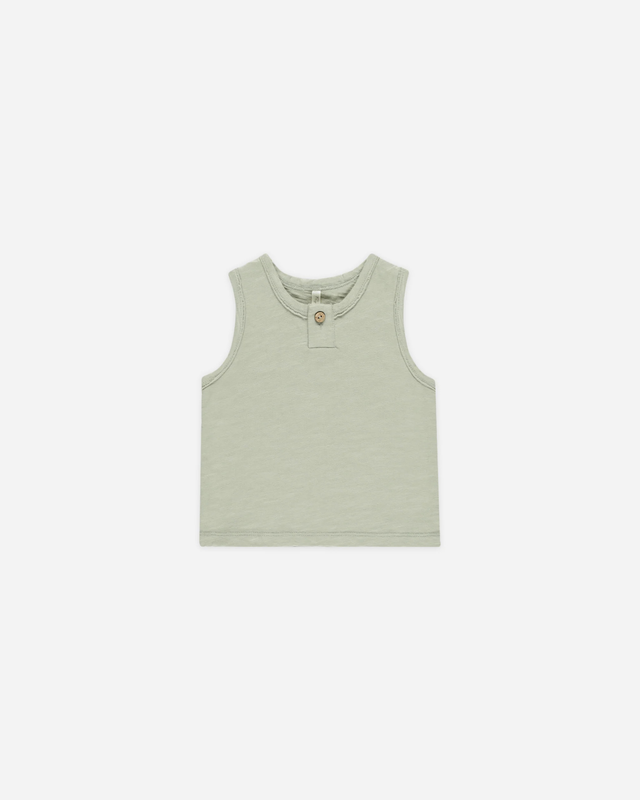 Jersey Button Tank || Sage | Rylee + Cru
