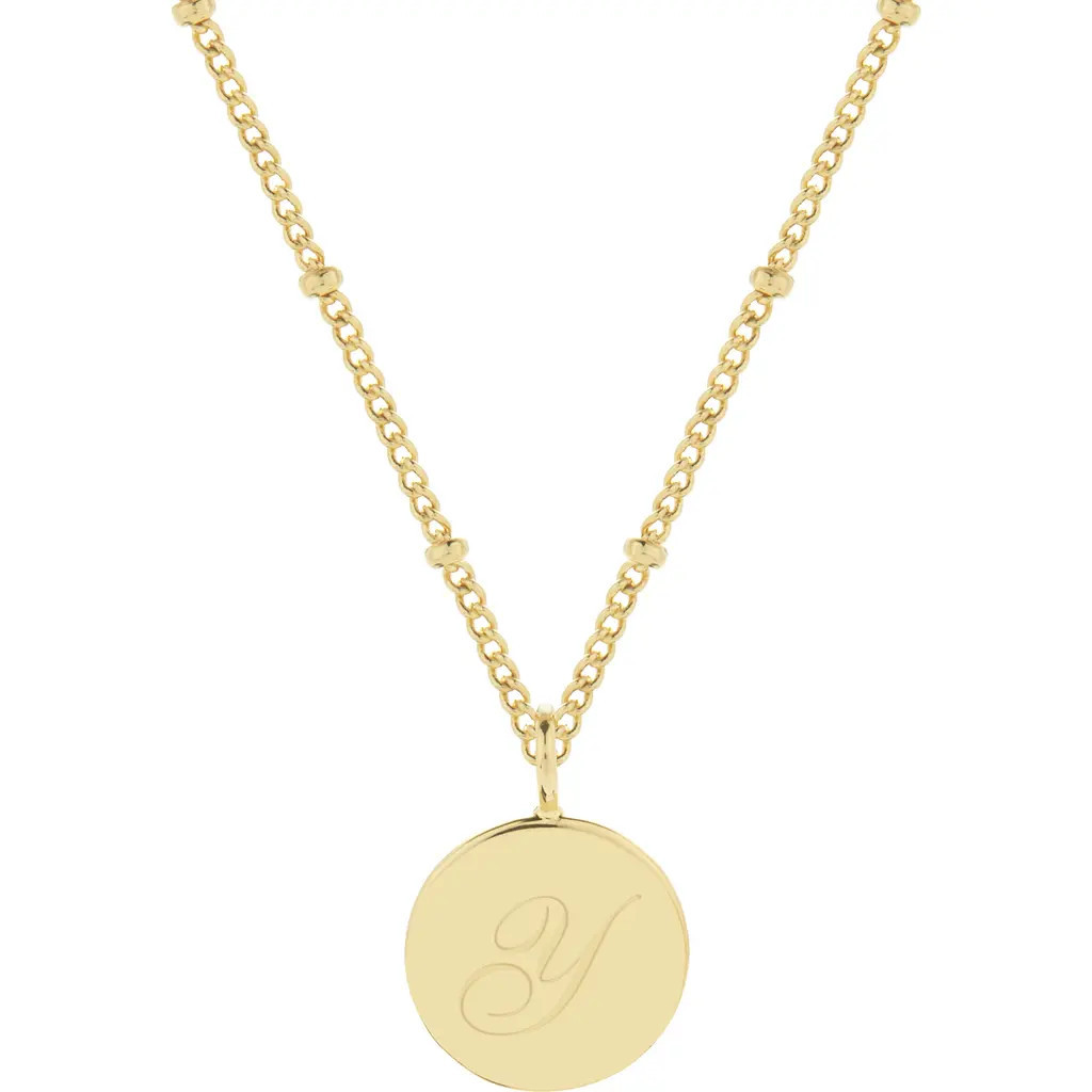 Brook and York Lizzie Initial Pendant Necklace in Gold Y at Nordstrom | Nordstrom
