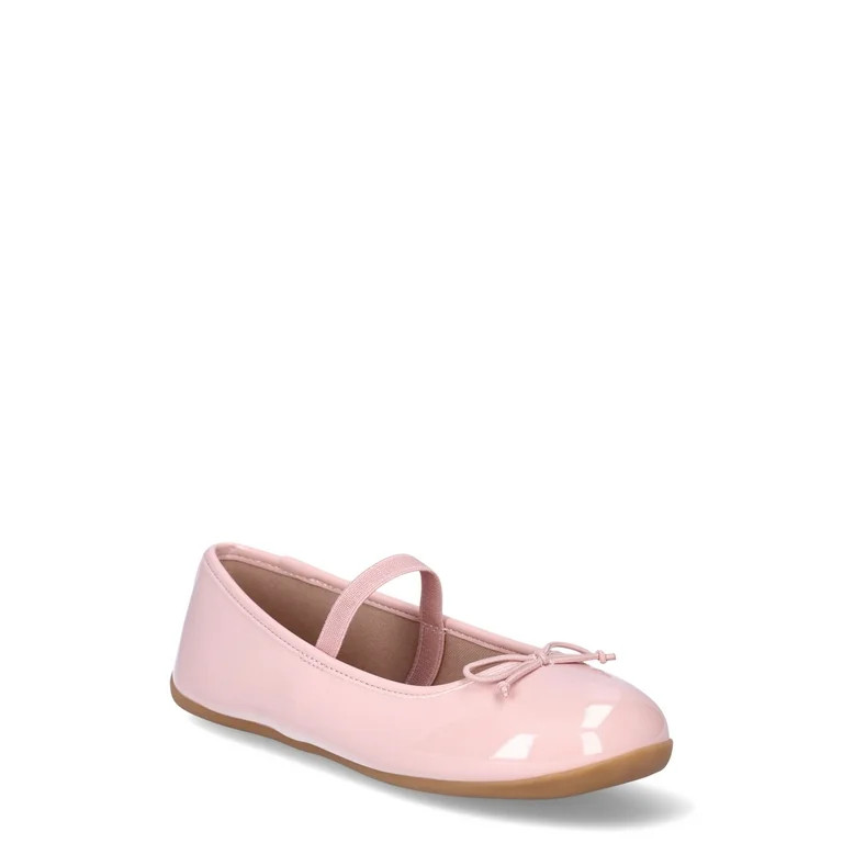 Wonder Nation Girl's Bow Ballet Flat Dress Shoes | Walmart (US)