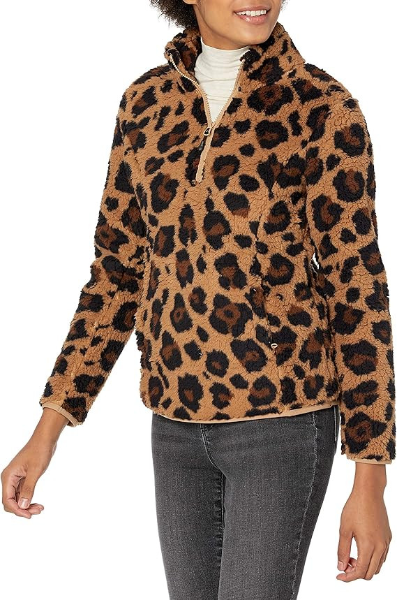 Amazon Essentials Women's Polar Fleece Lined Sherpa Quarter-Zip Jacket | Amazon (US)