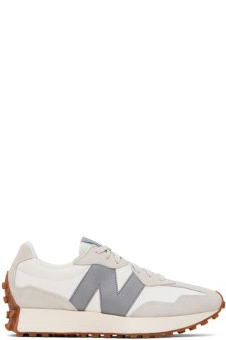 White & Beige 327 Sneakers | SSENSE