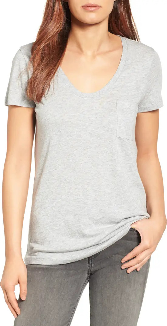 Rounded V-Neck T-Shirt | Nordstrom
