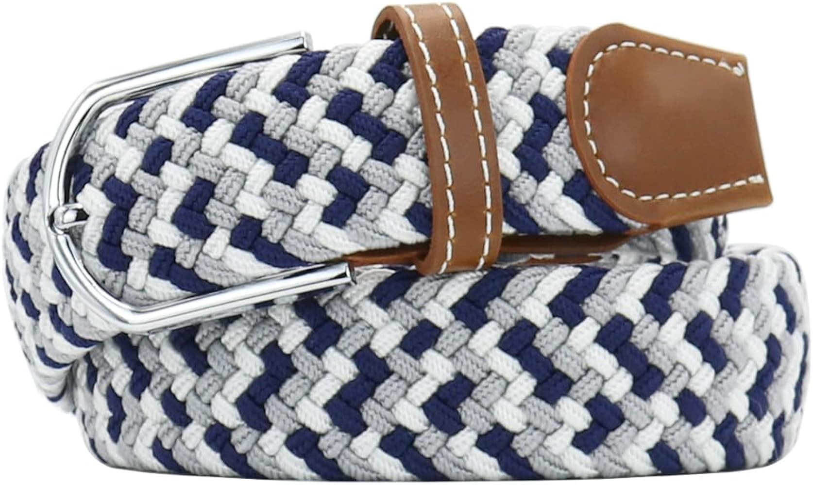 Cinturones de golf tejidos elásticos multicolor Cinturón elástico trenzado casual para hombres... | Amazon (US)