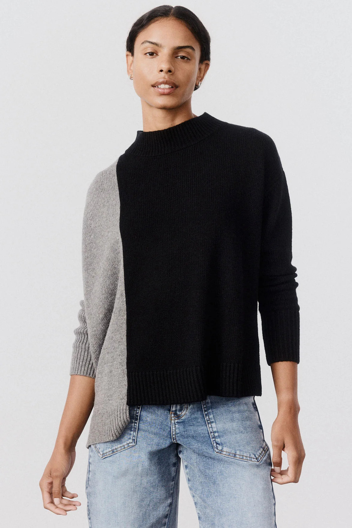 Half and Half Asymmetric Sweater | Ruti