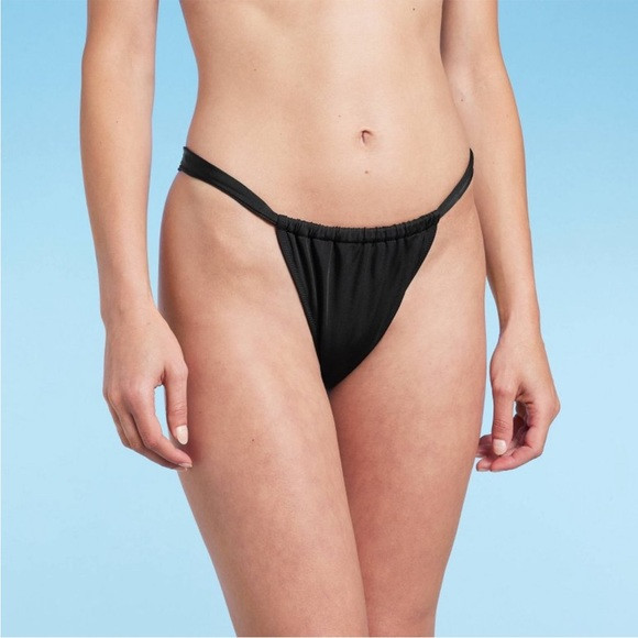 NWT Shade & Shore Black Ultra High Leg Ultra Cheeky Bikini Bottom Size Large | Poshmark