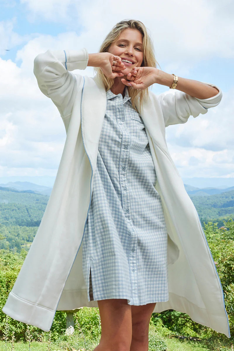 Cozy Robe in French Blue | Lake Pajamas