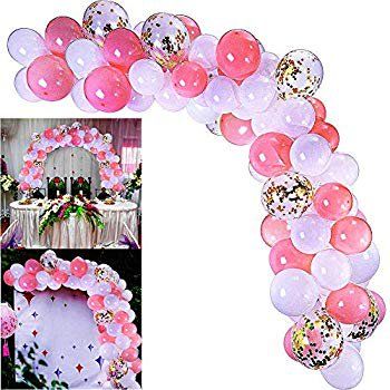 Ballon Arch Kits,(100 Pcs)White,Gold Confetti and Hot Pink Balloon Garland Kit for Baby Shower Weddi | Walmart (US)