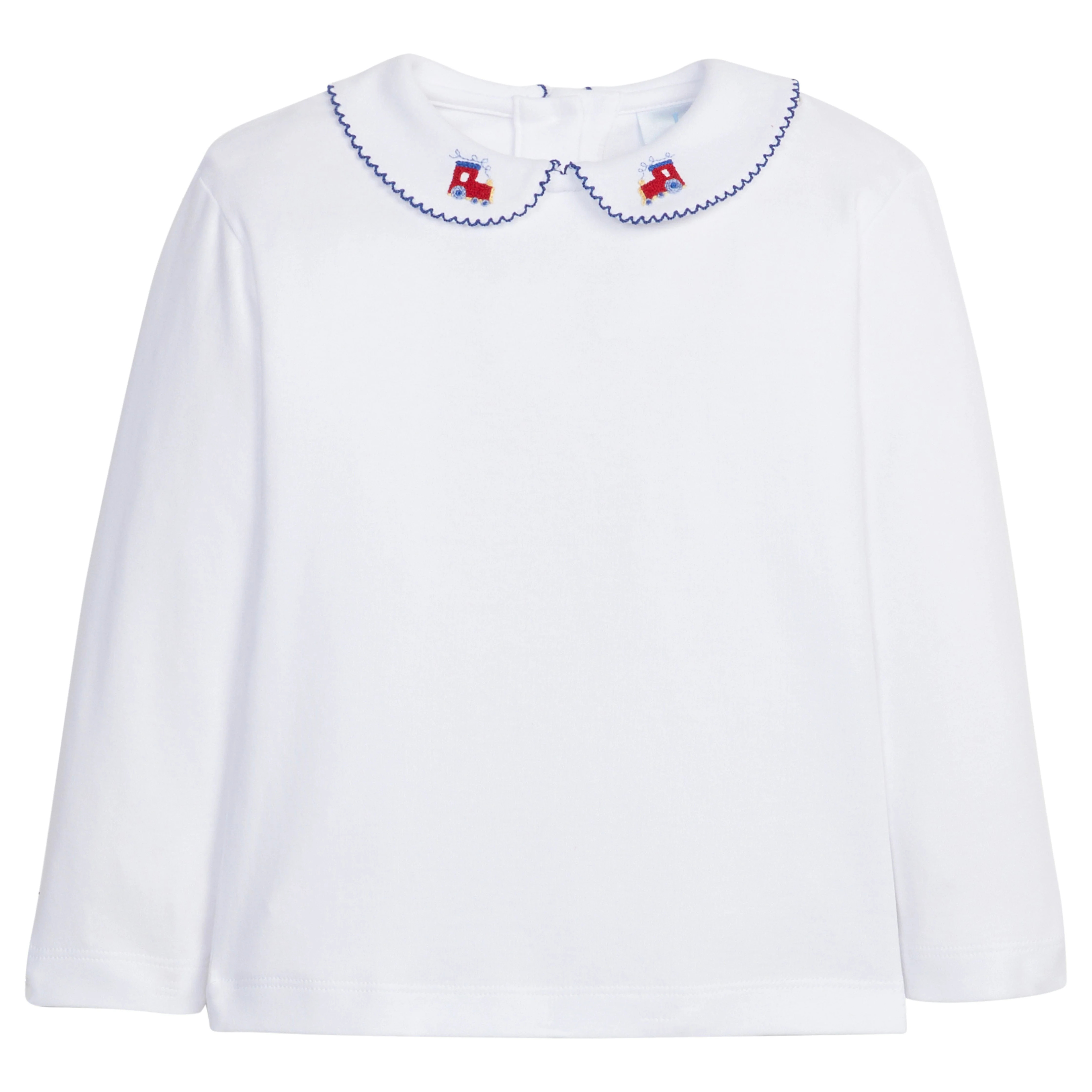 Long Sleeve Pinpoint Shirt - Train | Little English