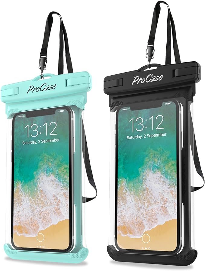 ProCase Universal Waterproof Case Cellphone Dry Bag Pouch for iPhone 13 Pro Max 13 Mini, 12 11 Pr... | Amazon (US)