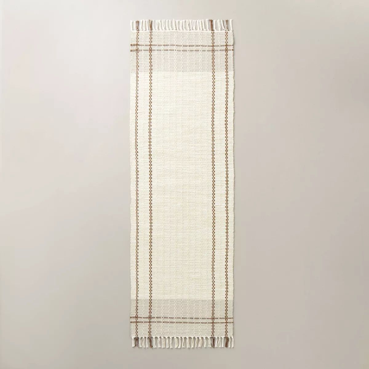 Neutral Color Block Plaid Handmade Woven Area Rug Tan/Cream/Cocoa - Hearth & Hand™ with Magnoli... | Target