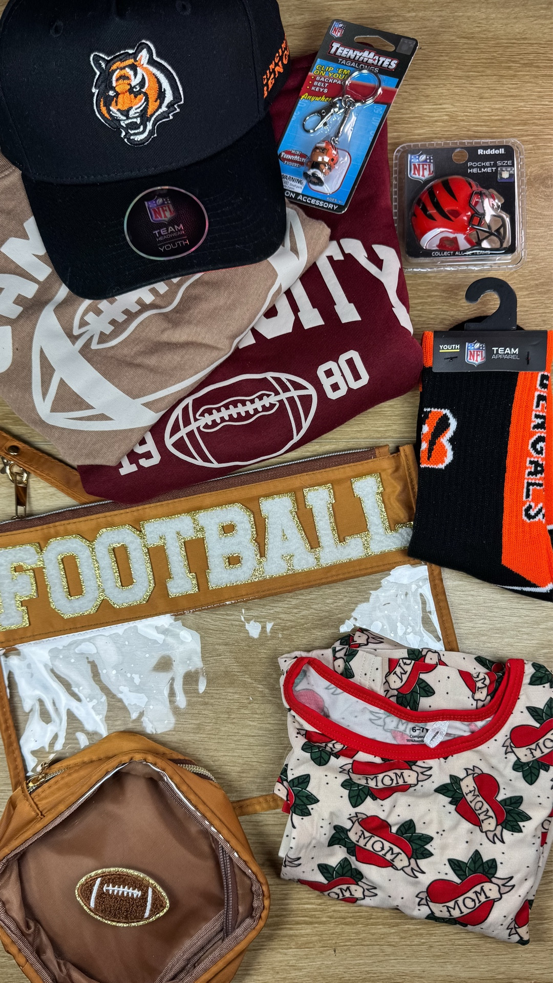 Game day valentine
💌 
My little man decided to join football and is loving it! This year our valentine stacks are stacked because the kids need new gear and they’re growing out of everything! 

I added a few fun things because it can’t all be practical! In case you couldn’t tell, he’s on the Bengals and he’s been wanting a hat

#LTKValentine #LTKSeasonal #LTKKids