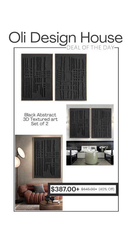 Deal of the day…this gorgeous 3d textured black art is 40% off! 

#LTKsalealert #LTKhome #LTKFind