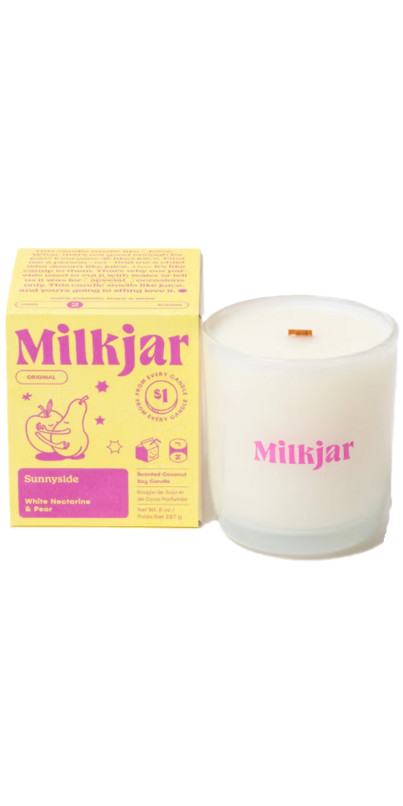 Milk Jar Candle Co. Wooden Wick Candle Sunnyside | Well.ca