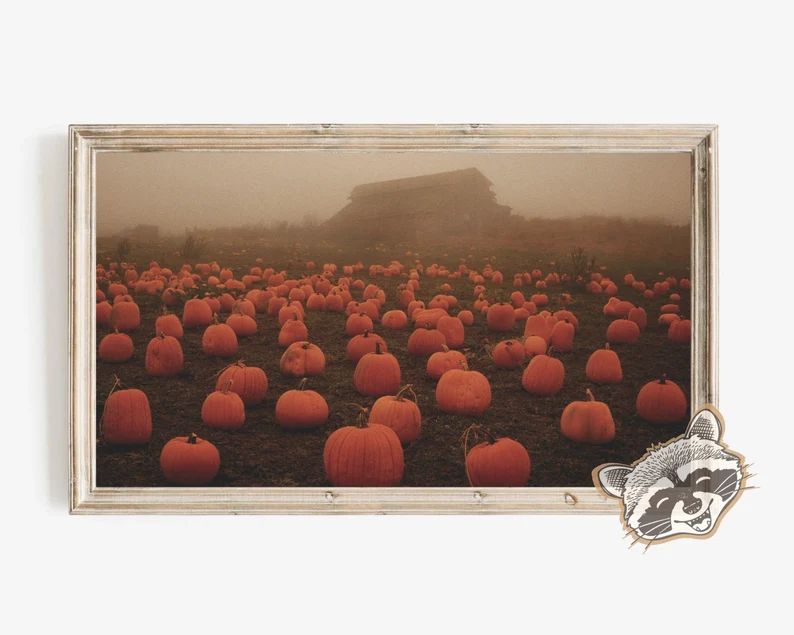 Pumpkin Patch Art • Halloween Frame TV Art • August • September • October Digital Downloa... | Etsy (US)