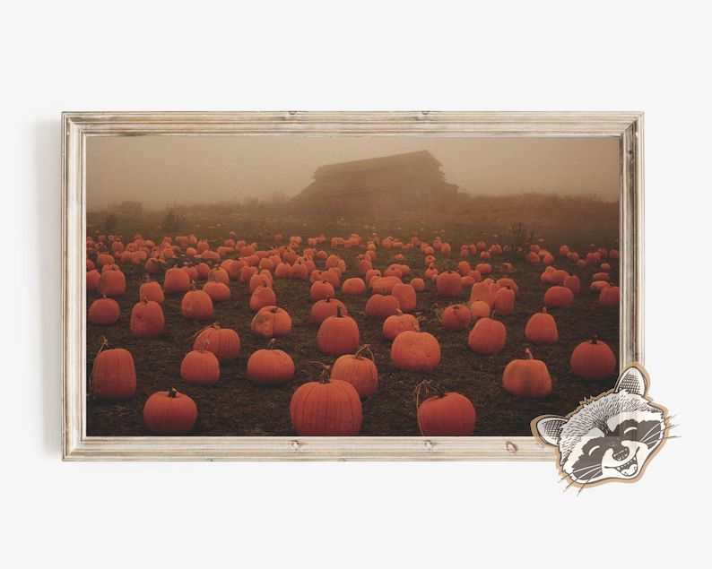 Pumpkin Patch Art • Halloween Frame TV Art • August • September • October Digital Downloa... | Etsy (US)