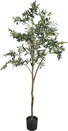 Azoco 6FT Artificial Olive Silk Tree UV Resistant Fake Plant Indoor Outdoor Home Office Decor | Amazon (US)