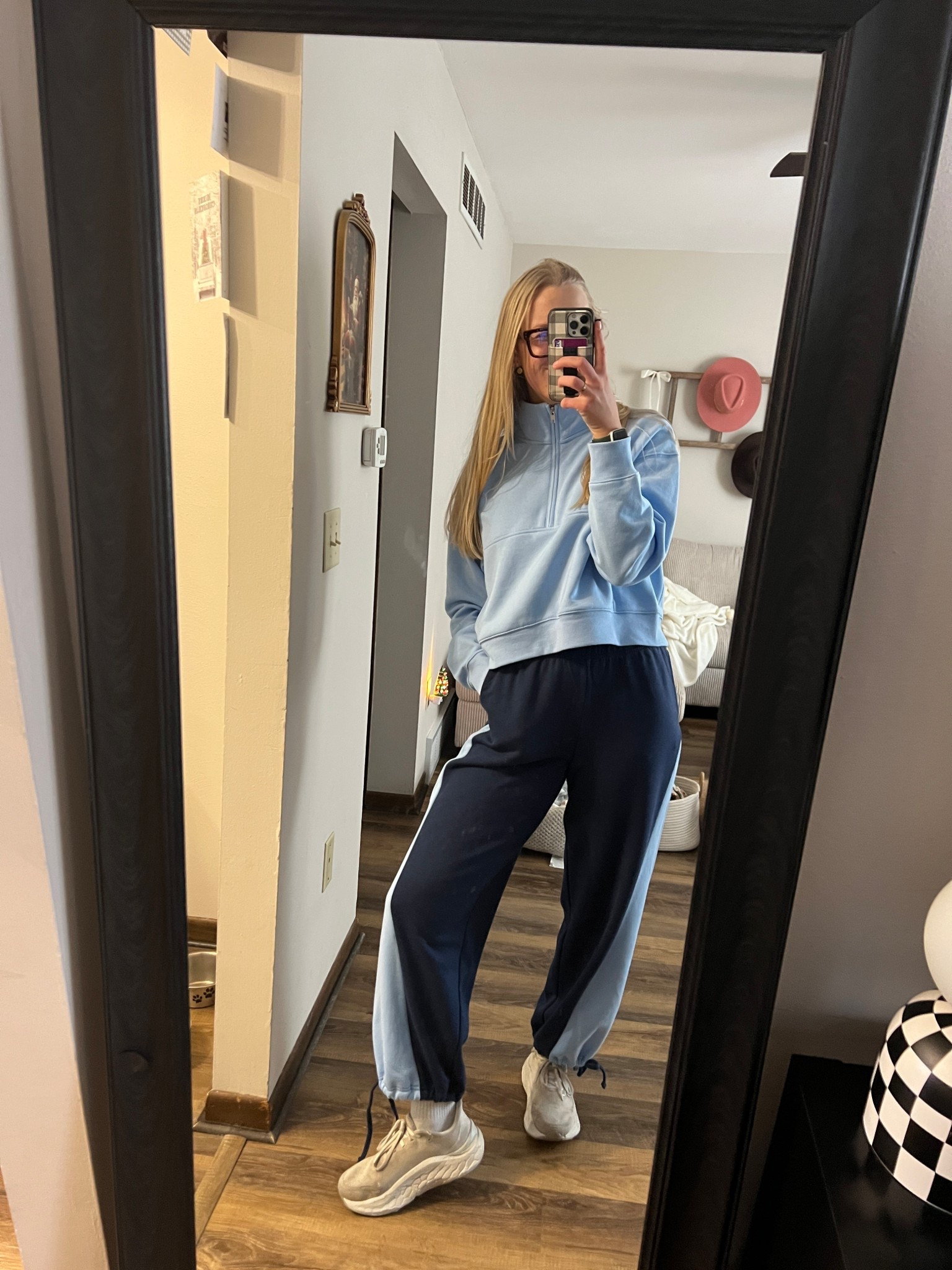 Wednesday’s morning walking fit—12.24.25🦮💙

Small in sweatpants
Large in half zip sweatshirt (sized up a couple for a more oversized fit)
9 in New Balance running shoes
*socks are from Old Navy :)

outfit of the day, today’s outfit, winter outfits, matching sets, Walmart sets, Walmart sweatpants, Walmart sweatshirt, Walmart fashion, Walmart style, Walmart deals, Black Friday deals, Walmart activewear, half zip sweatshirt, Lululemon dupes, trending at Walmart, hot deals, Cyber Week deals, Cyber week sale

#LTKFindsUnder50 #LTKootd #LTKActive