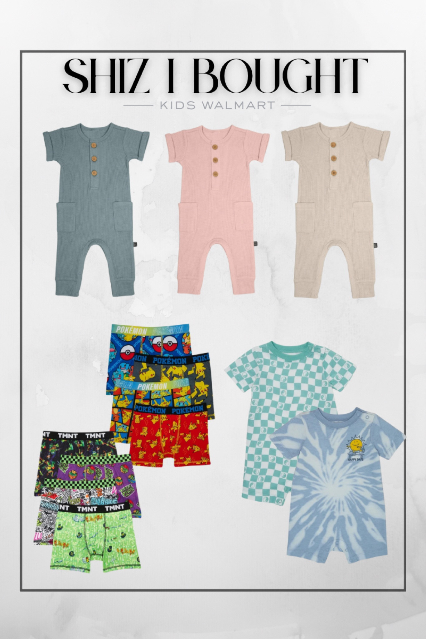 Baby clothes, big boy undies. Ya know. All the exciting stuff but all from Walmart!


#LTKfindsunder50 #LTKfamily #LTKbaby