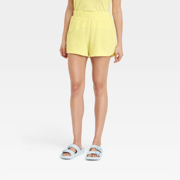 Women's Mid-Rise Pull-On Shorts - A New Day™ Yellow | Target