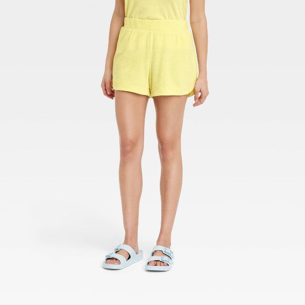 Women's Mid-Rise Pull-On Shorts - A New Day™ Yellow | Target