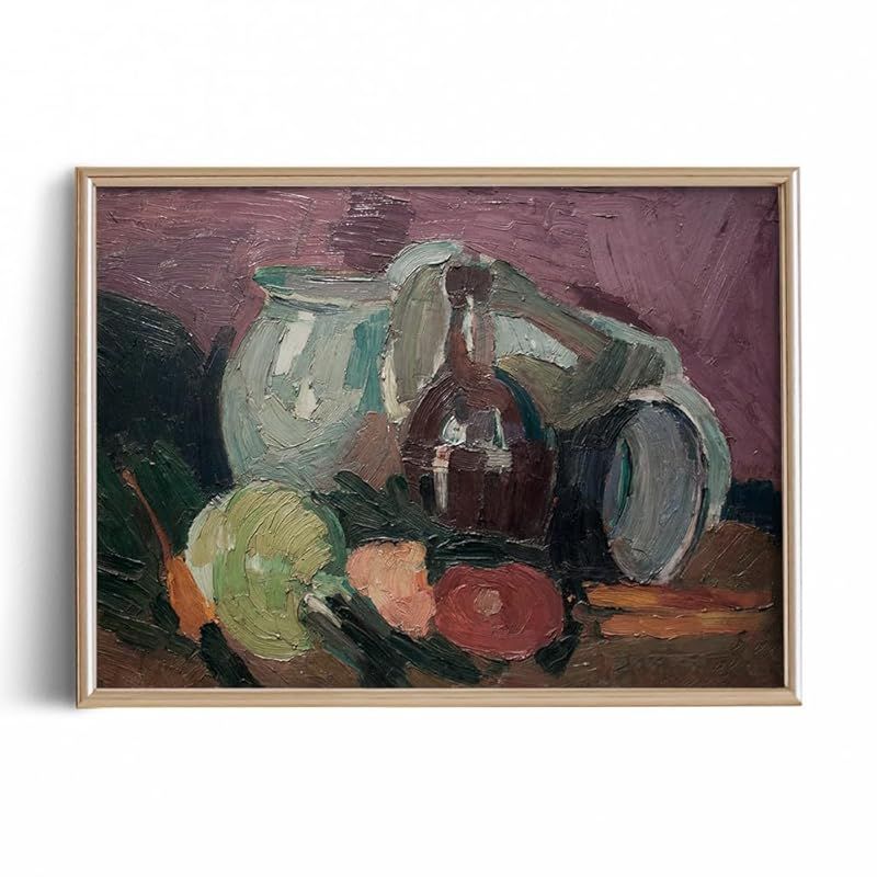 Farmhouse Still Life Picture Living Room - Rustic Vintage Decor for Bedroom - Abstract Apple Frui... | Amazon (US)