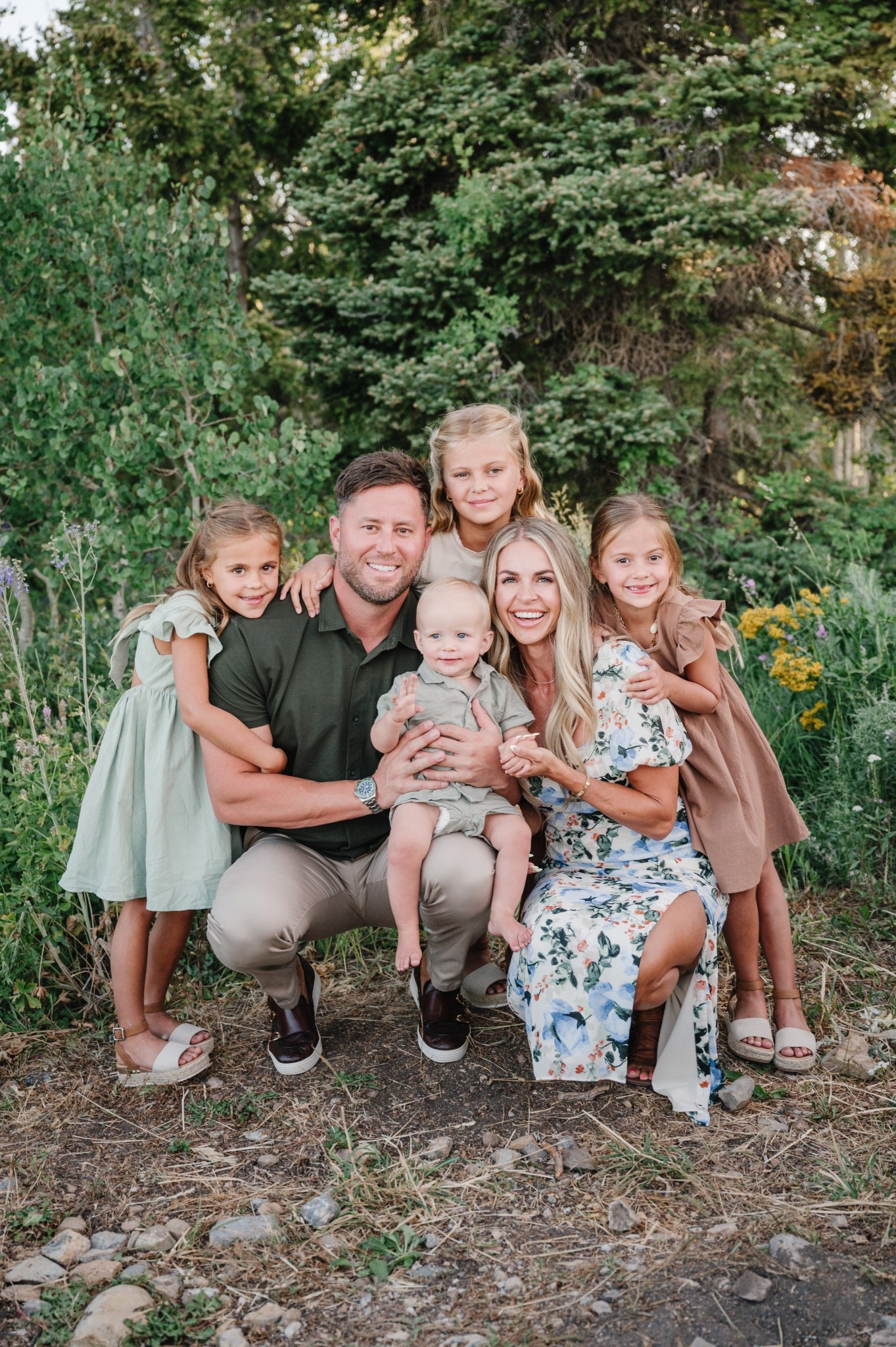 I linked exact links for most. 

•My dress is unfortunately older and I dont have a link for. 
•Tysons shirt is new- it’s Bylt; feel free to look it up. I couldn’t link it but shared similar styles from Nordstrom. 
