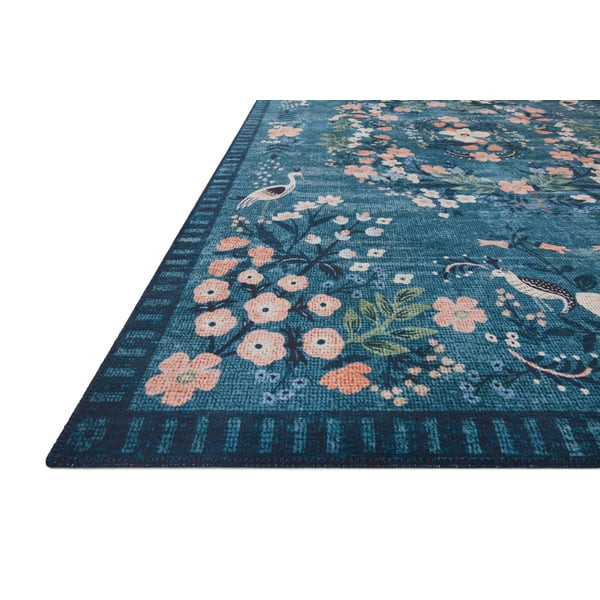 Palais PAL-03 Teal Printed Area Rug | Rugs Direct