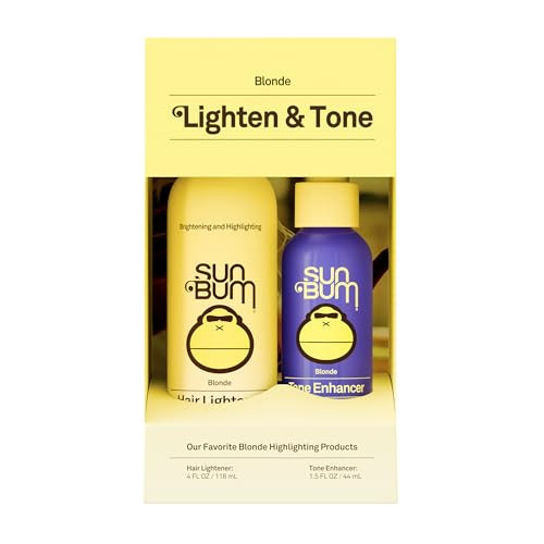 Sun Bum Lighten and Tone Travel Kit - Blonde Hair Lightener and Tone Enhancer - Enhances Hair Color and Shine while Neutralizing Brassy Tones - UV Protecting - Vegan and Cruelty Free (4 oz, 1.5 fl oz) | Amazon (US)