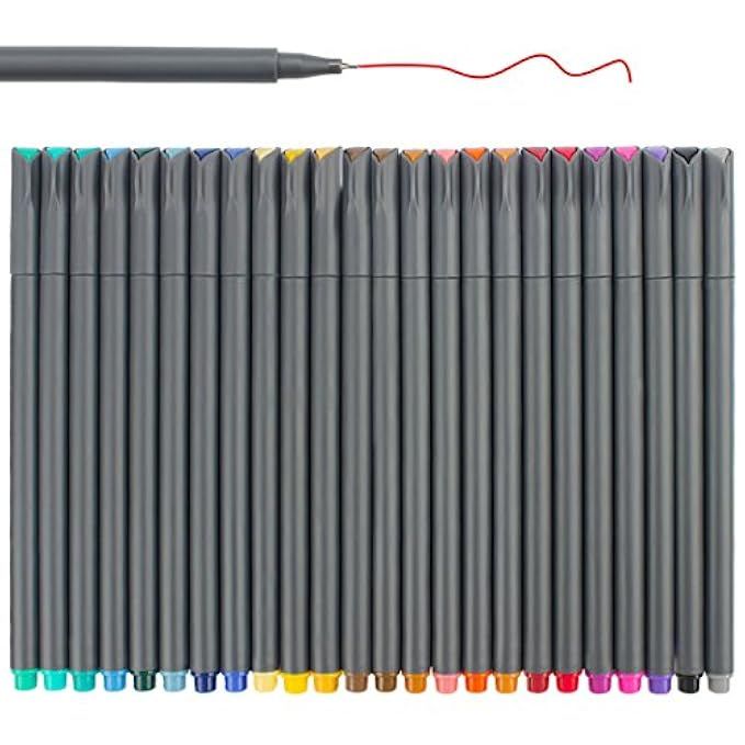 Niutop Planner Pens 0.38mm Colored Sketch Drawing Pens Fine Point Markers Fine Tip Drawing Pens for  | Amazon (US)