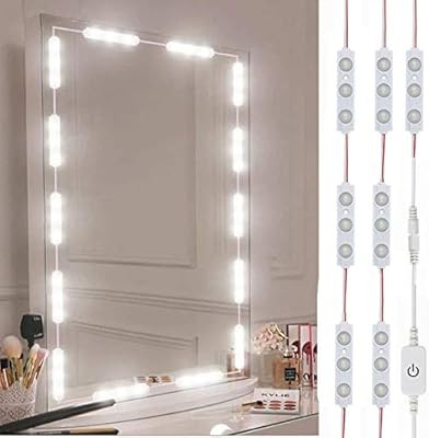 Led Vanity Mirror Lights, Hollywood Style Vanity Make Up Light, 10ft Ultra Bright White LED, Dimm... | Amazon (US)