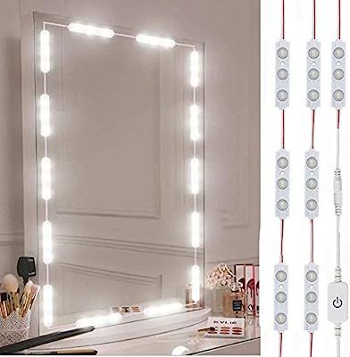 Led Vanity Mirror Lights, Hollywood Style Vanity Make Up Light, 10ft Ultra Bright White LED, Dimm... | Amazon (US)