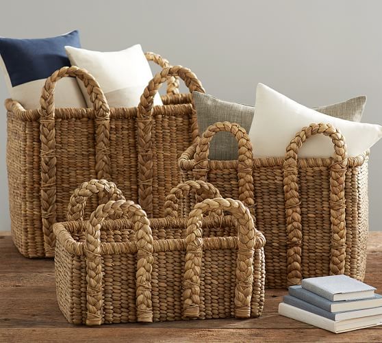 Beachcomber Rectangular Handled Baskets | Pottery Barn (US)