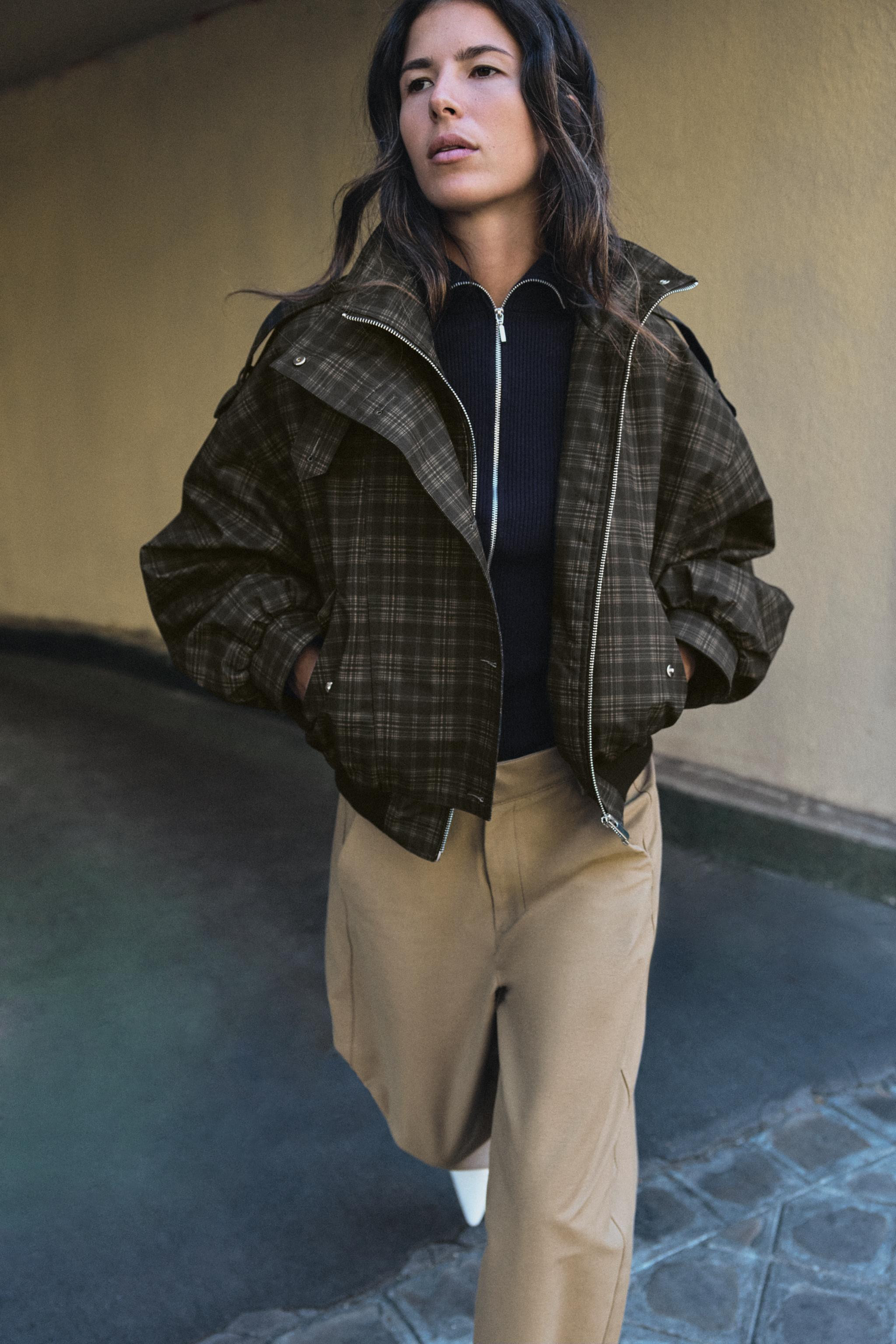 PLAID BOMBER JACKET | Zara US