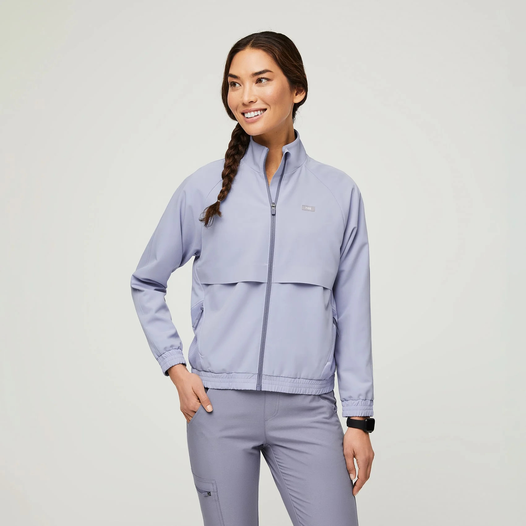 Women’s Sydney Performance Scrub Jacket  - Vapor Blue · FIGS | FIGS