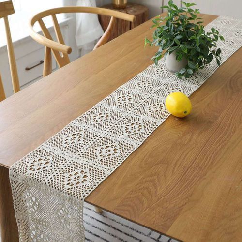 SHIYAO Table Runner Tablecloth Table Cover Lace Embroidered Crystal Pendant Dining Table Living R... | Walmart (US)