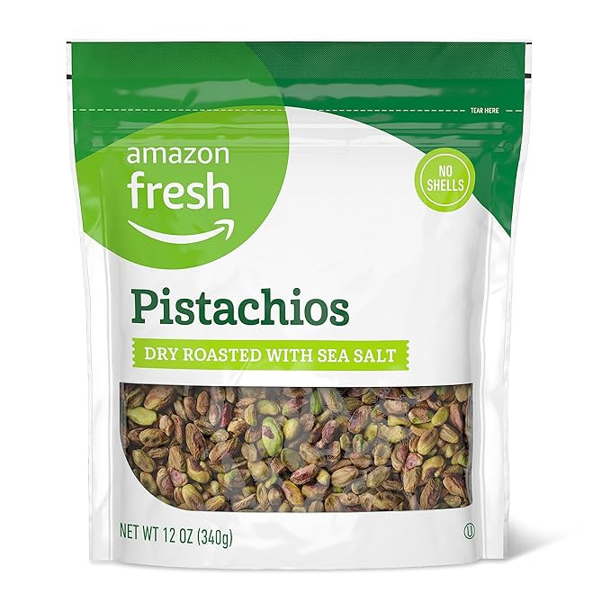 Amazon Fresh - Pistachios, Dry Roasted with Sea Salt, No Shells, 12 oz | Amazon (US)