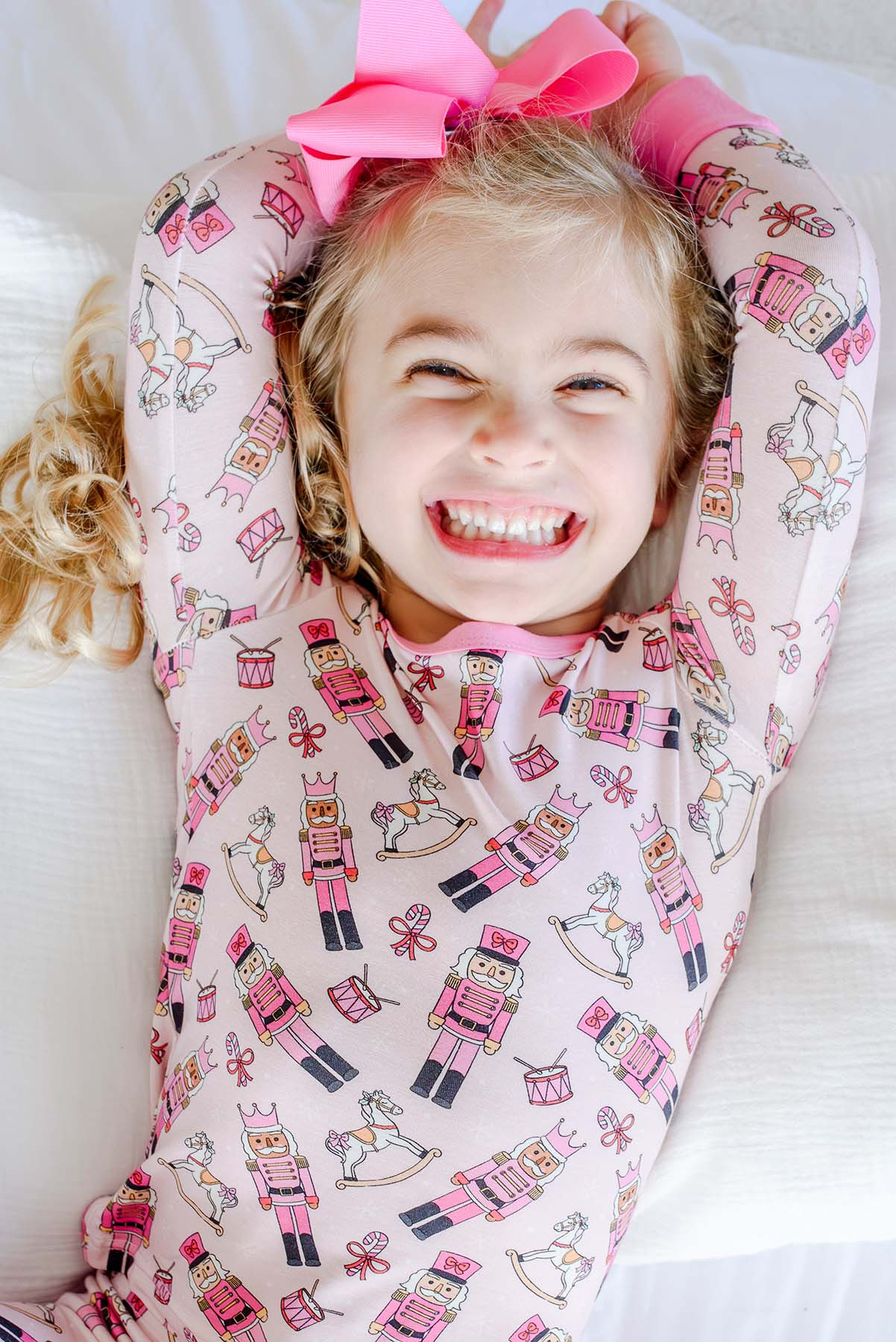 Two-Piece Bamboo Pajamas | Toy Soldier Pink | Caden Lane
